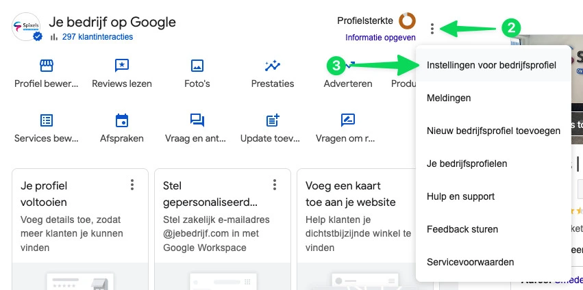 Google Bedrijfsprofiel - Gebruikerstoegangniveaus instellen 1